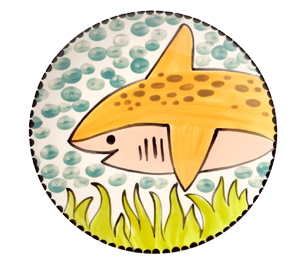 Edina - Color Me Mine Happy Shark Plate
