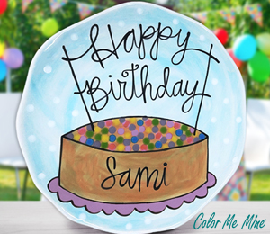 Edina - Color Me Mine Birthday Plate