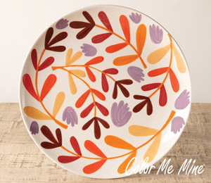 Edina - Color Me Mine Fall Floral Charger