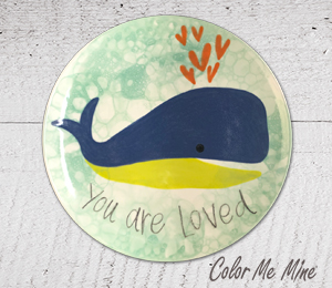 Edina - Color Me Mine Whale Love Plate