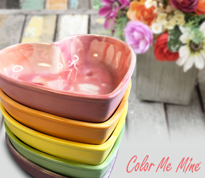 Edina - Color Me Mine Candy Heart Bowls