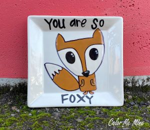 Edina - Color Me Mine Fox Plate