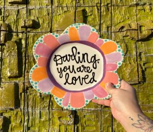 Edina - Color Me Mine Flower Plate