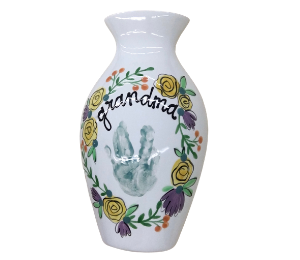 Edina - Color Me Mine Floral Handprint Vase