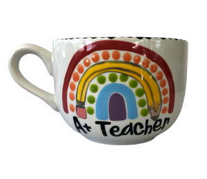 Edina - Color Me Mine Polka Dot Rainbow Mug
