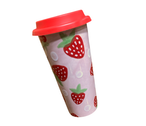 Edina - Color Me Mine Strawberry Travel Mug