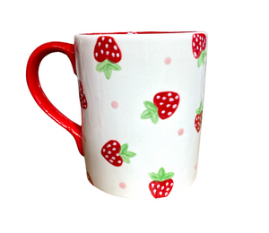 Edina - Color Me Mine Strawberry Dot Mug