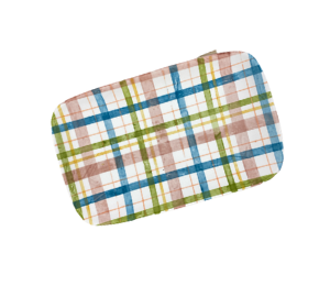 Edina - Color Me Mine Fall Plaid Plate