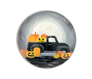 Edina - Color Me Mine Pumpkin Truck Plate