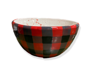 Edina - Color Me Mine Buffalo Check Bowl