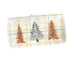 Edina - Color Me Mine Pines And Plaid Platter