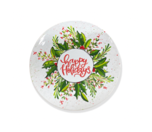 Edina - Color Me Mine Holiday Wreath Plate