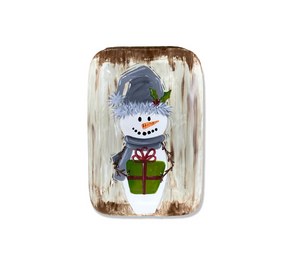 Edina - Color Me Mine Rustic Snowman Platter