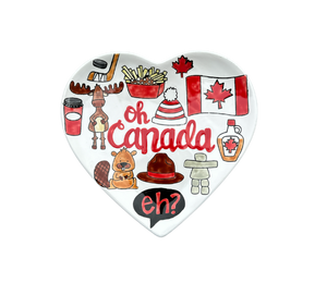 Edina - Color Me Mine Canada Heart Plate