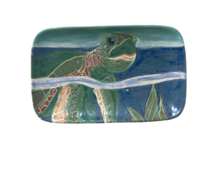 Edina - Color Me Mine Swimming Turtle Plate