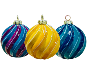 Edina - Color Me Mine Jewel Toned Spiral Ornament
